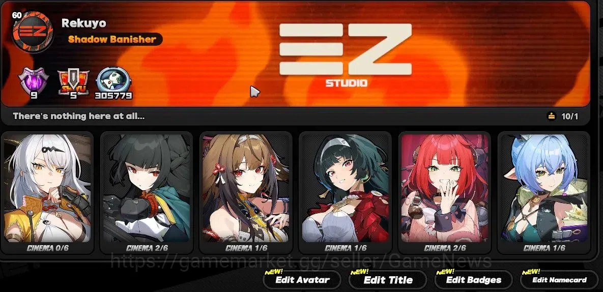 Zenless Zone Zero Accounts ASIA|ENDGame|40 EMT|20 LMT 3VH 2AOD 3Prem(YeShunGu image 4