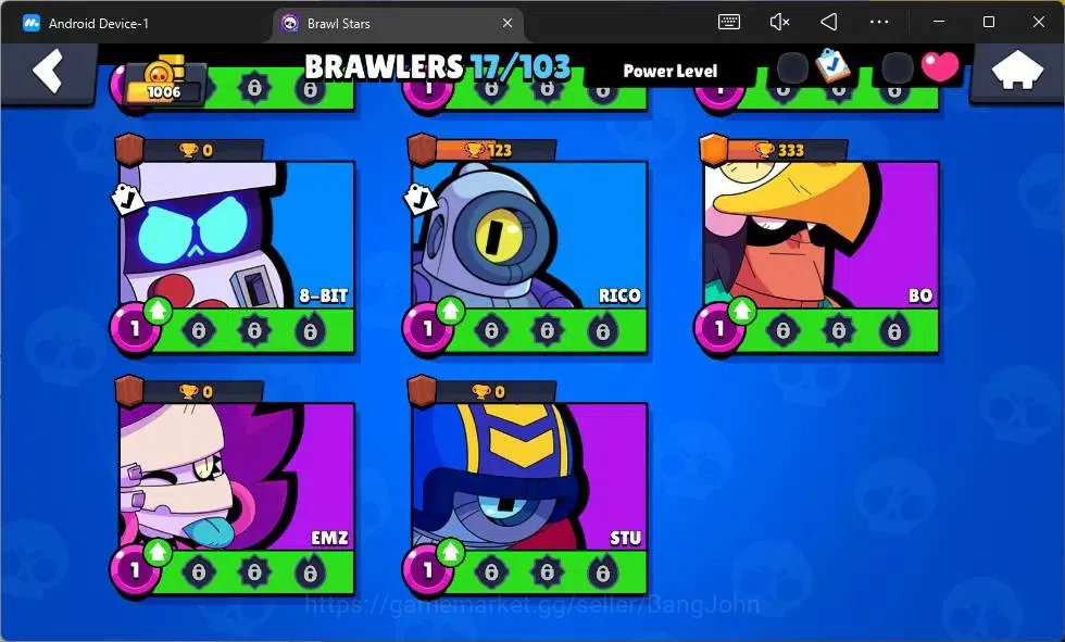 Brawl Stars Accounts Global | 1006 Thropy|17 Brawler|3 Max Lv Hyperchar image 4