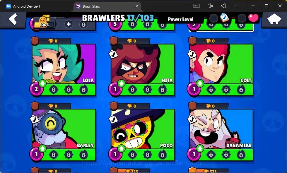 Brawl Stars Accounts Global | 1006 Thropy|17 Brawler|3 Max Lv Hyperchar image 5