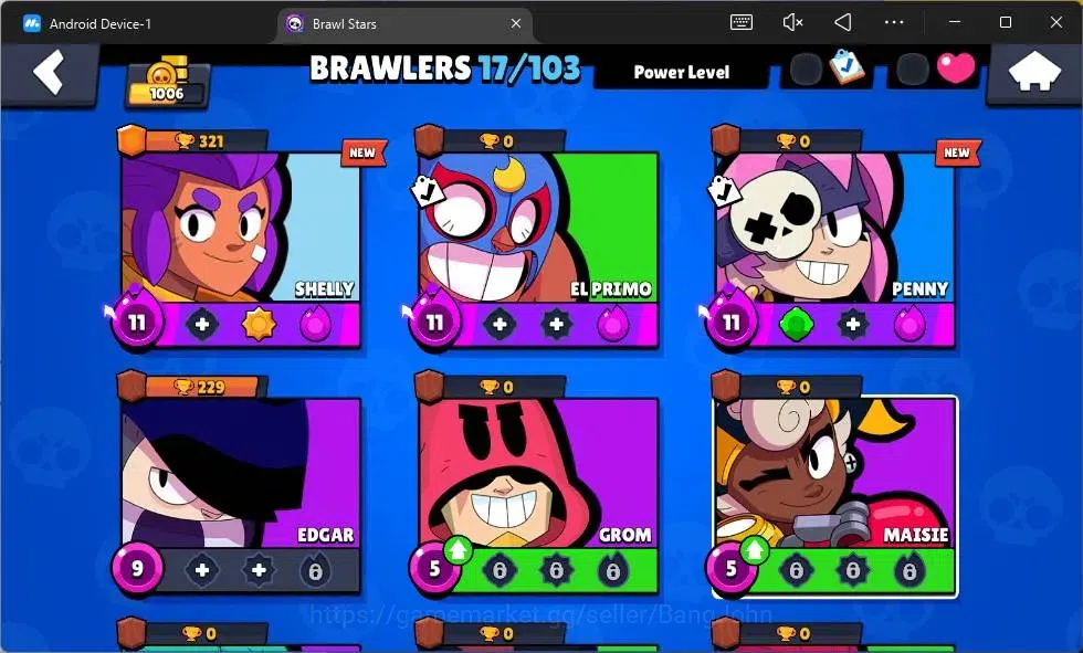 Brawl Stars Accounts Global | 1006 Thropy|17 Brawler|3 Max Lv Hyperchar image 6