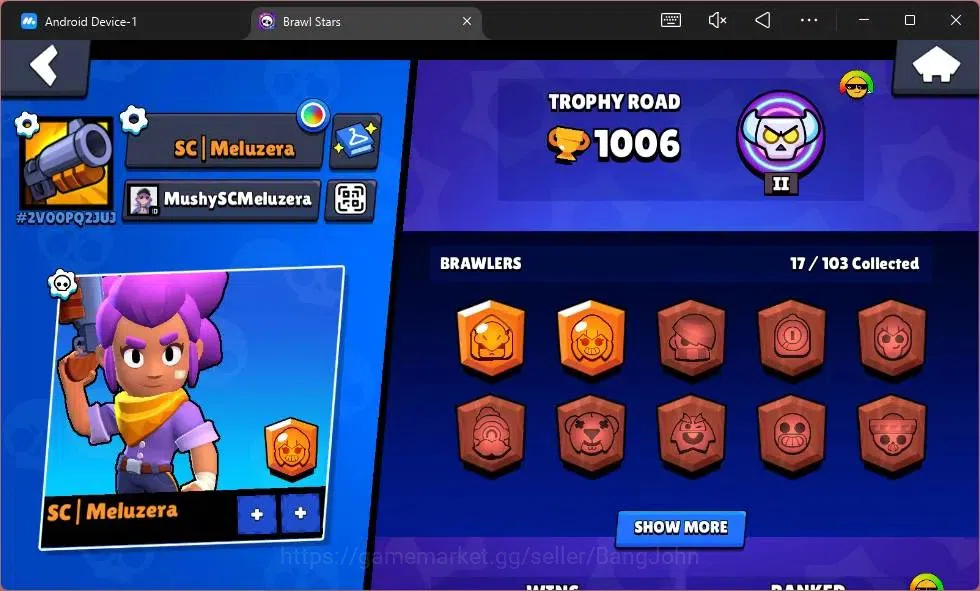 Brawl Stars Accounts Global | 1006 Thropy|17 Brawler|3 Max Lv Hyperchar image 9