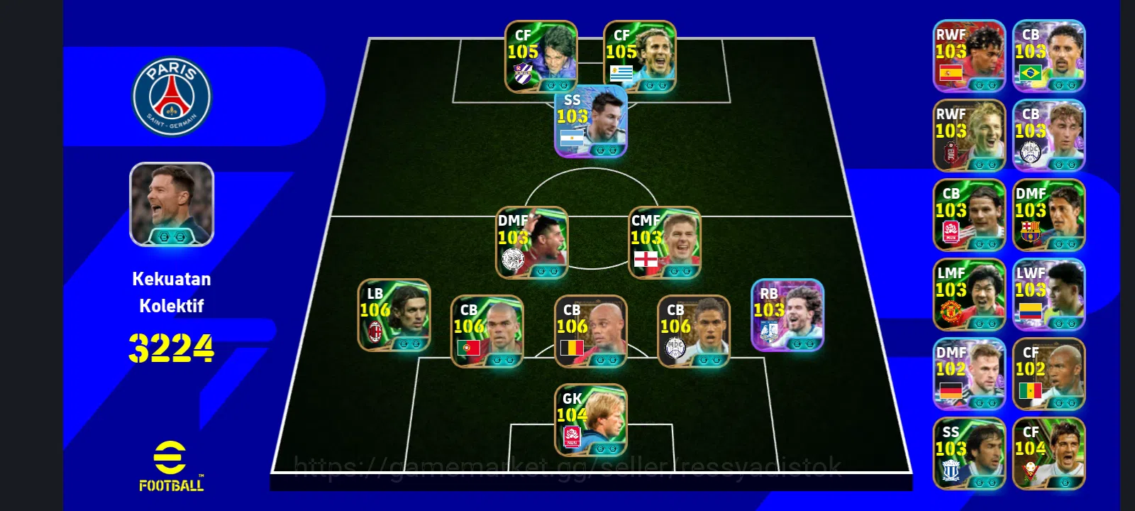 eFootball Accounts Meta Player EFOOTBALL BACK STRONG | LEGEND CARD VARANE, PEPE, MALDINI, V COMPANY, F KORDIAGLU ST,G 1