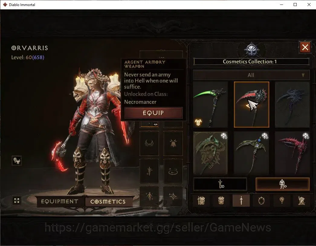 Diablo Immortal Accounts SEA - Verathiel|CS ON|Lv60(658)|Necromancer|CR 38K image 10