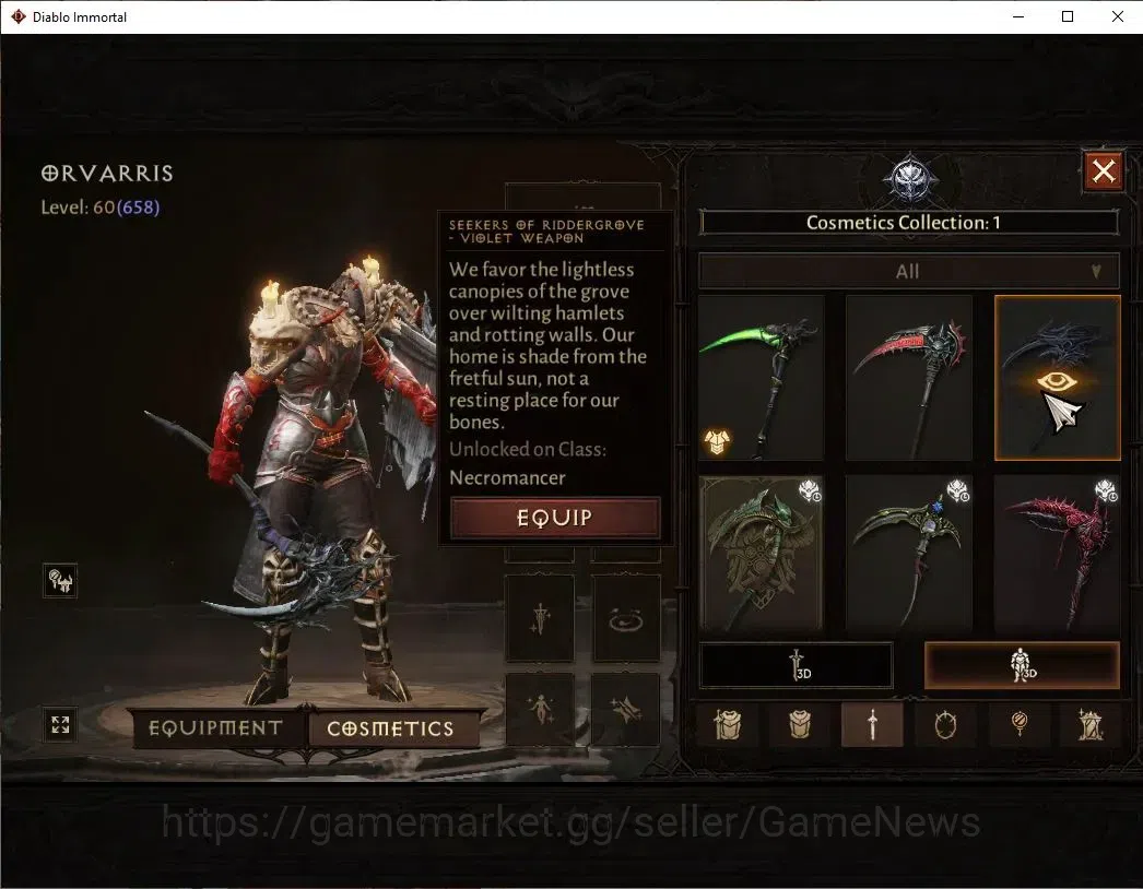 Diablo Immortal Accounts SEA - Verathiel|CS ON|Lv60(658)|Necromancer|CR 38K image 11