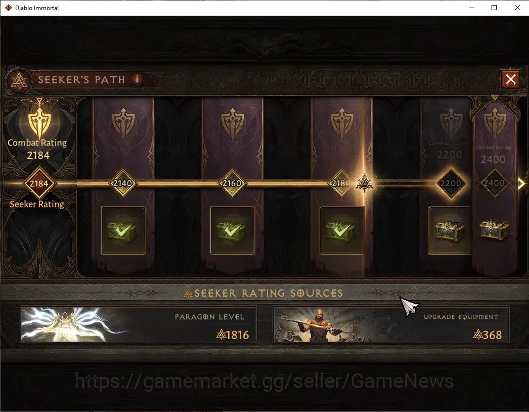 Diablo Immortal Accounts SEA - Verathiel|CS ON|Lv60(658)|Necromancer|CR 38K image 13