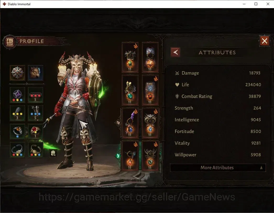 Diablo Immortal Accounts SEA - Verathiel|CS ON|Lv60(658)|Necromancer|CR 38K image 4