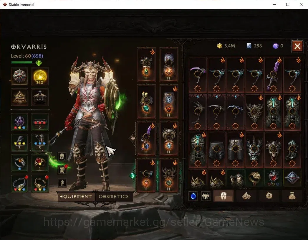 Diablo Immortal Accounts SEA - Verathiel|CS ON|Lv60(658)|Necromancer|CR 38K image 5