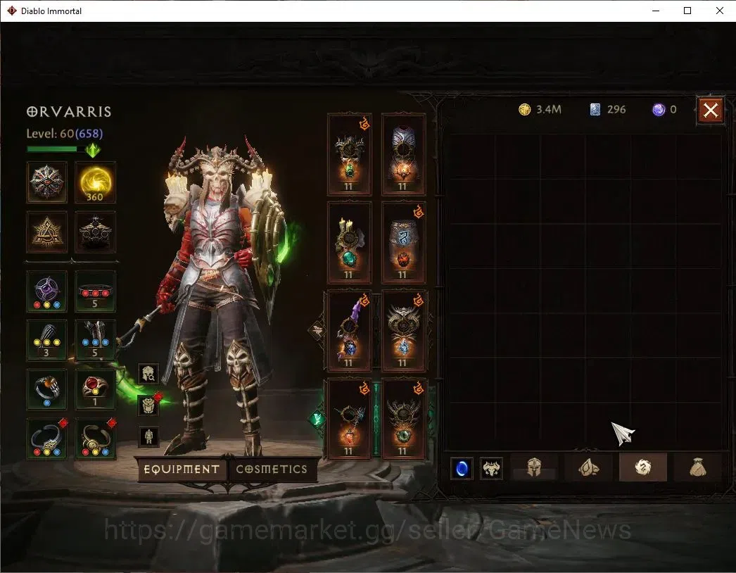 Diablo Immortal Accounts SEA - Verathiel|CS ON|Lv60(658)|Necromancer|CR 38K image 7