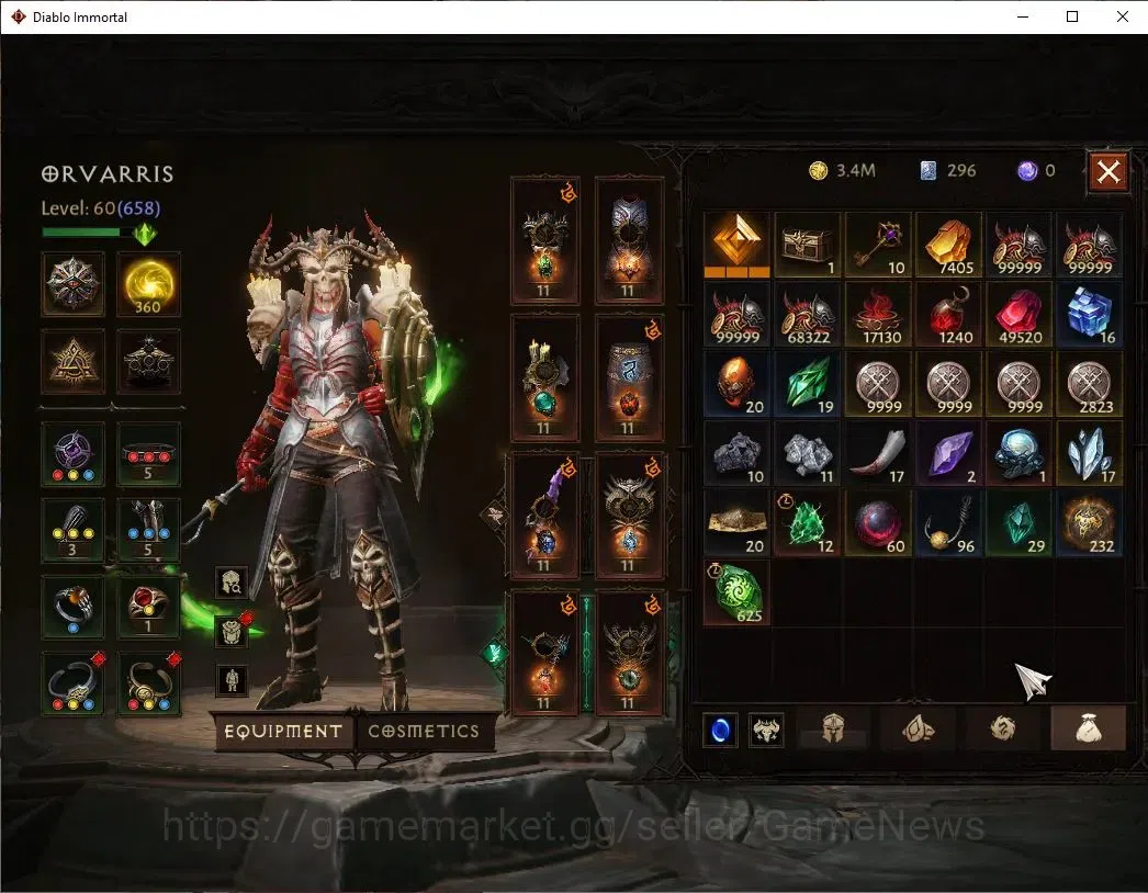 Diablo Immortal Accounts SEA - Verathiel|CS ON|Lv60(658)|Necromancer|CR 38K image 8