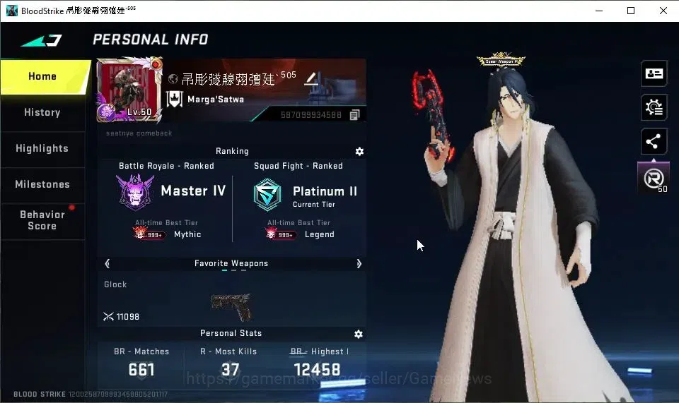 Blood Strike Accounts ASIA|ETERNAL DesertEagle-Scorpius|7 ULTRA[SPIKE,VO image 2