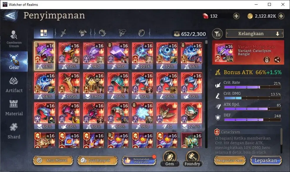 Watcher of Realms Accounts GLOBAL 60x|Lv 62|2,3M Power|2 Lord[Laya,Rivenhald] image 15