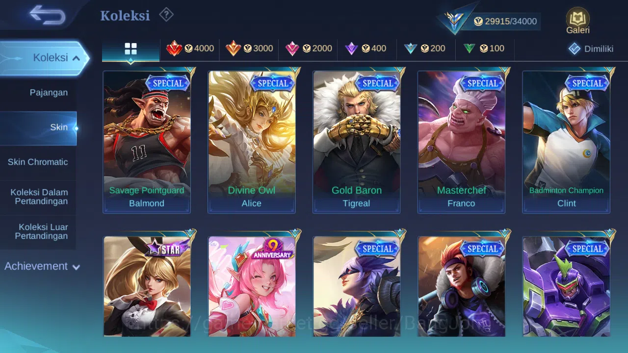 Mobile Legends: Bang Bang Accounts GLOBAL Hero 102 Skin 136 | Lunar Change | CC Nata  image 11