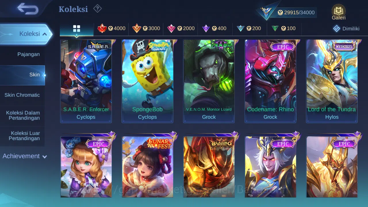Mobile Legends: Bang Bang Accounts GLOBAL Hero 102 Skin 136 | Lunar Change | CC Nata  image 13