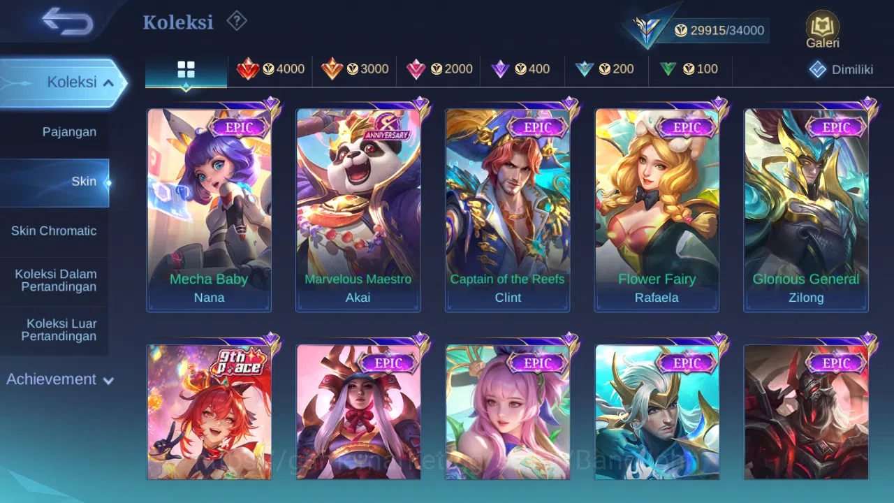 Mobile Legends: Bang Bang Accounts GLOBAL Hero 102 Skin 136 | Lunar Change | CC Nata  image 15