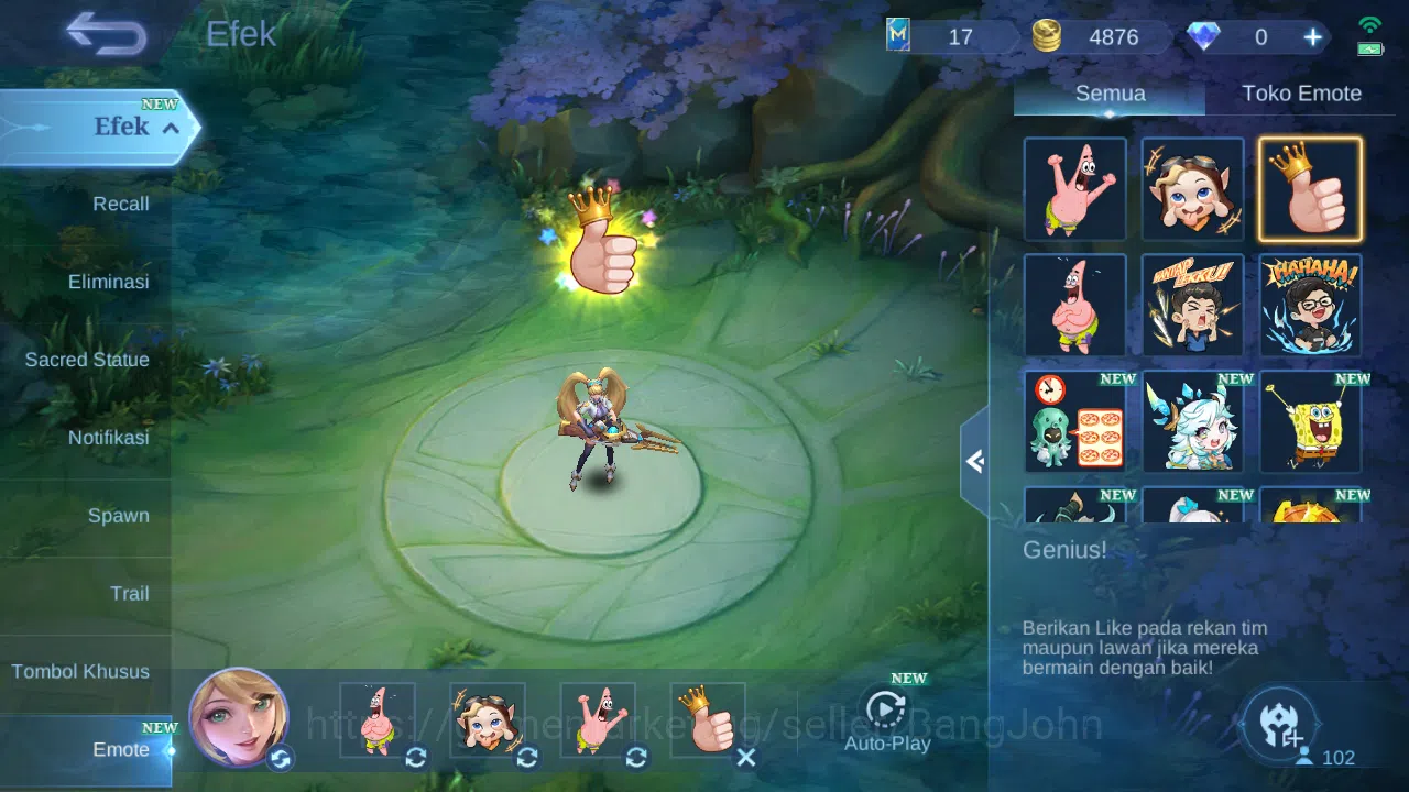 Mobile Legends: Bang Bang Accounts GLOBAL Hero 102 Skin 136 | Lunar Change | CC Nata  image 5
