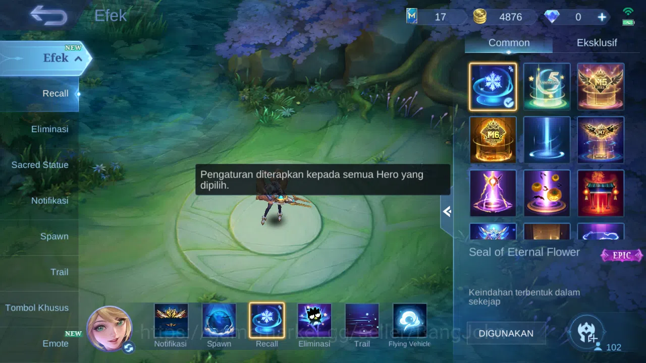 Mobile Legends: Bang Bang Accounts GLOBAL Hero 102 Skin 136 | Lunar Change | CC Nata  image 6