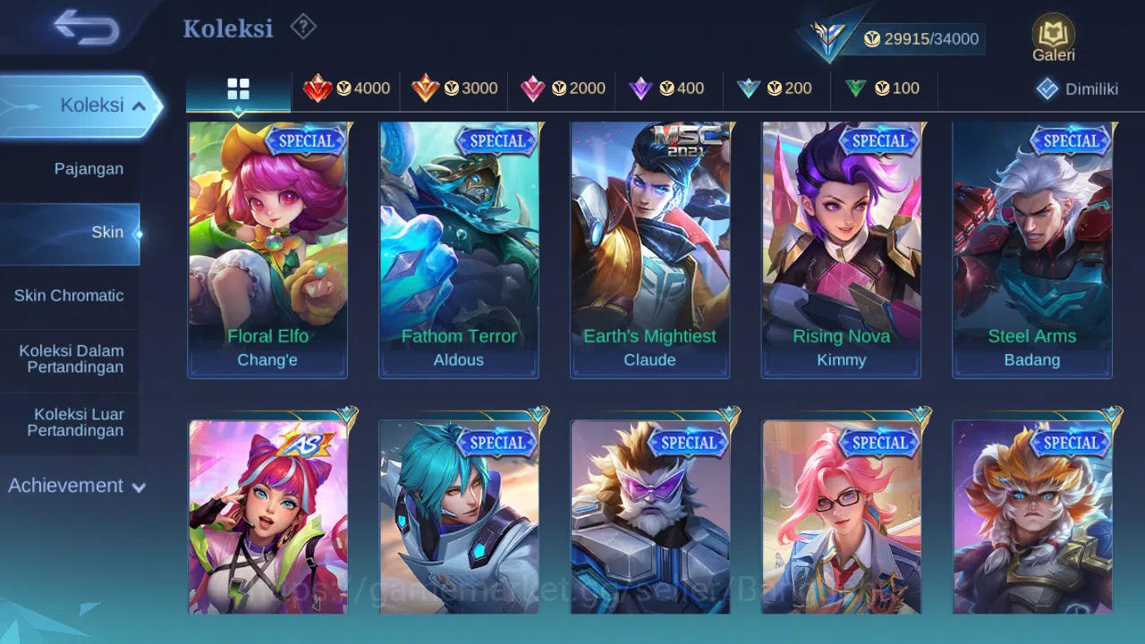 Mobile Legends: Bang Bang Accounts GLOBAL Hero 102 Skin 136 | Lunar Change | CC Nata  image 9