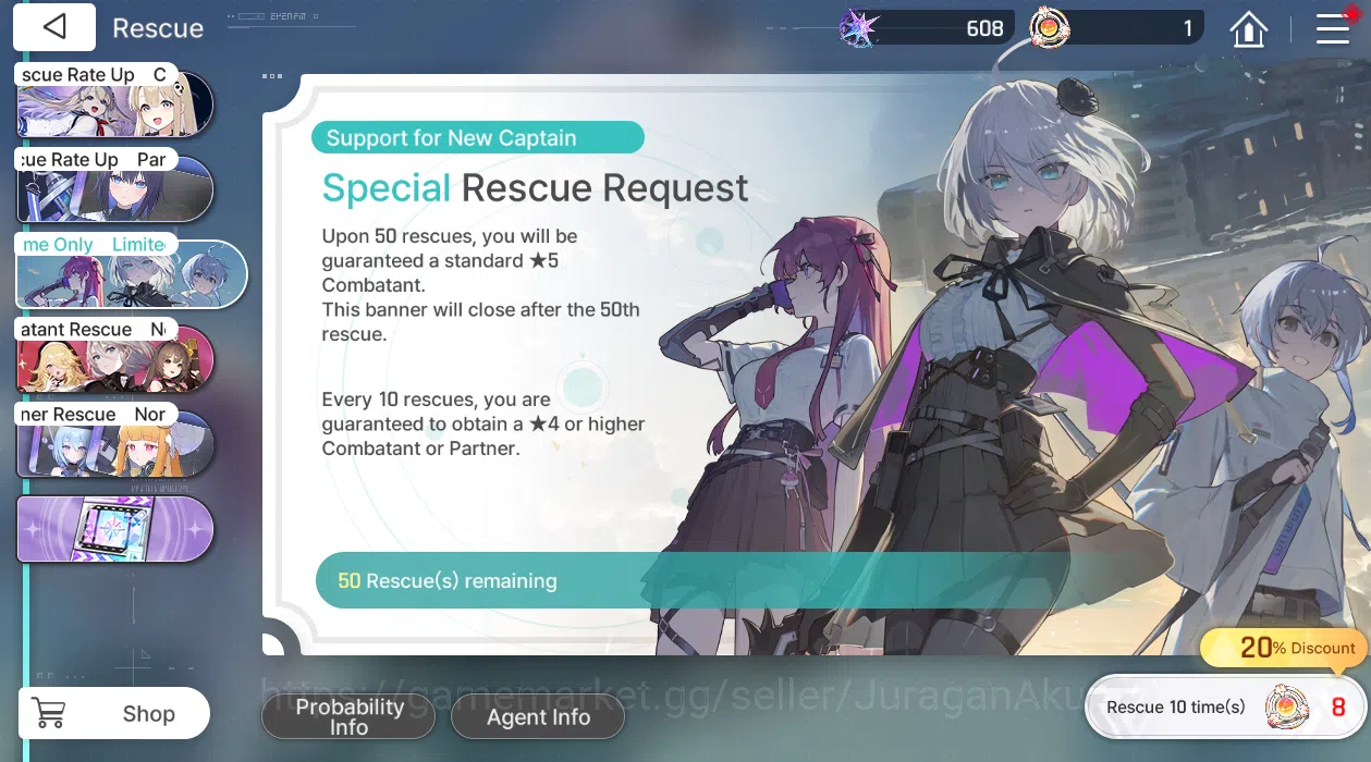 Chaos Zero Nightmare Accounts Global Verif | Lv05 | Fresh Starter SSR Haru, Banner Discount fresh + Banner guaranted Partner 2