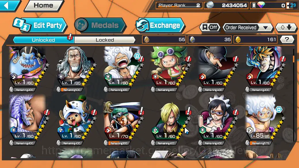 One Piece Bounty Rush Accounts Global|4 EX|G5 Monkey D.Luffy,TFE Monkey D.Luffy,H image 6