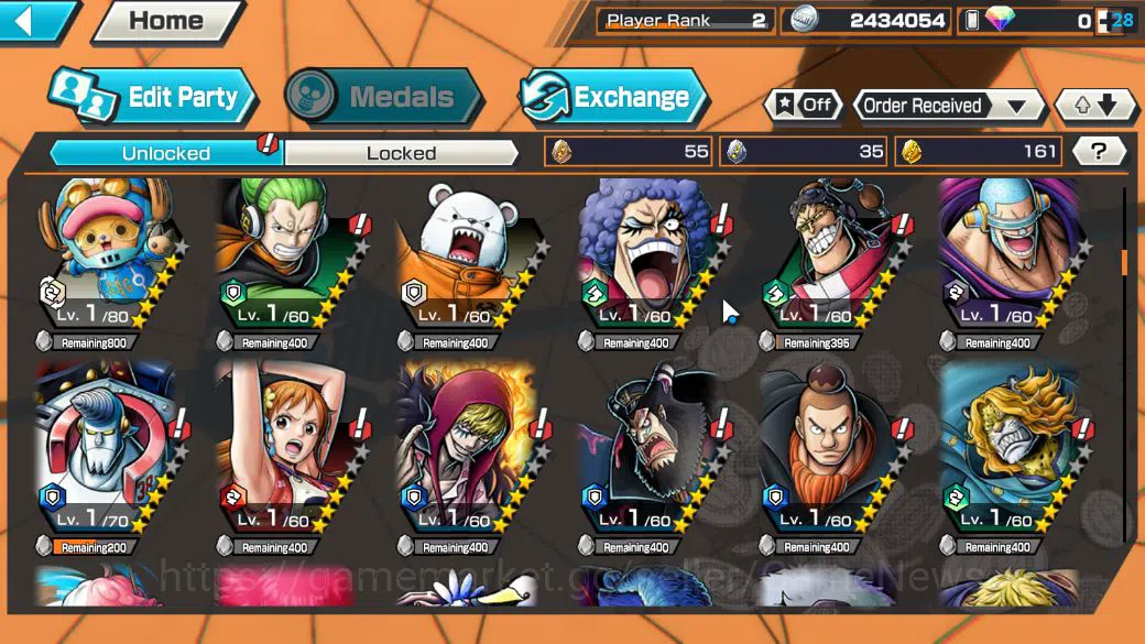 One Piece Bounty Rush Accounts Global|4 EX|G5 Monkey D.Luffy,TFE Monkey D.Luffy,H image 7