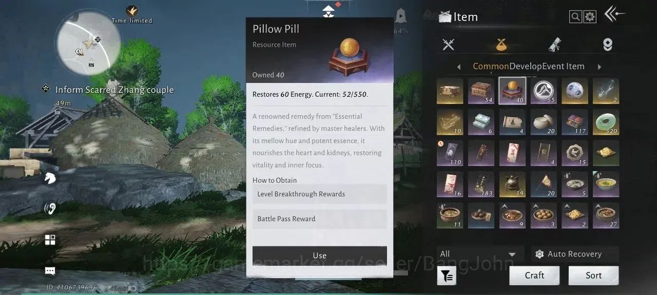 Where Winds Meet Accounts ASIA | Lv 80 | MC Female | Power 20K | 1 Harmonic Core | Pillow Pill 40 | Clip-Clop Mount 15