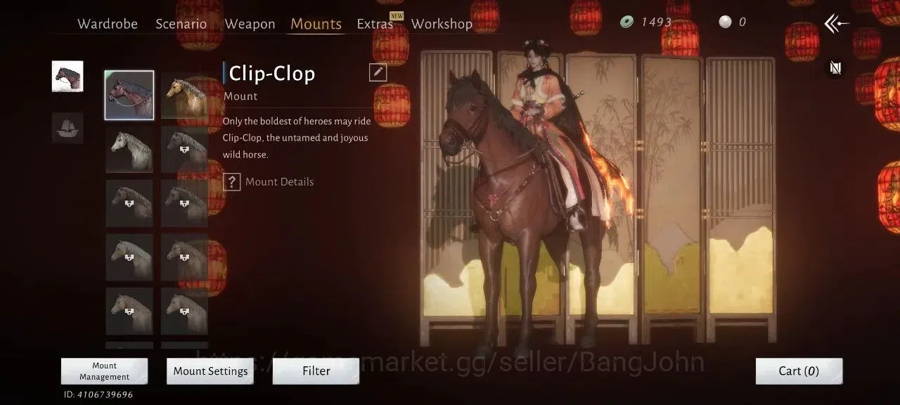 Where Winds Meet Accounts ASIA | Lv 80 | MC Female | Power 20K | 1 Harmonic Core | Pillow Pill 40 | Clip-Clop Mount 8