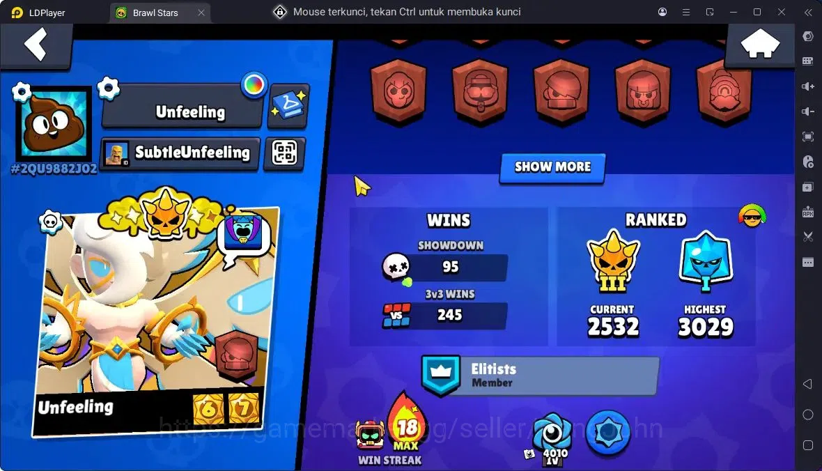 Brawl Stars Accounts Trophy 2980 |54 Brawler|10 Max Hc(Shelly,Nita,Colt,ETC)|4Hc(SG Rico,SB Rico,Edgar),4 Legend 3