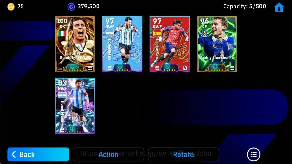 eFootball Accounts Legends & Iconic Players Mobile|PW 3080|Gianluigi Buffon BigT,Andrly Shevchnko Epic|2026|Check SS EFB2194B 3