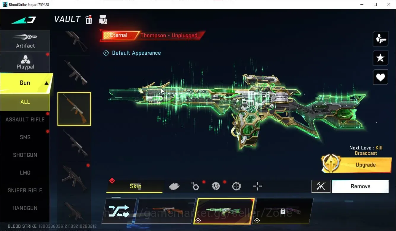 Blood Strike Accounts Starter ASIA|STARTER 1 ETERNAL: Thompson-Unplugged|AOT: M4A1|ULTRA Gun & Striker|Bronze IV|Check 1