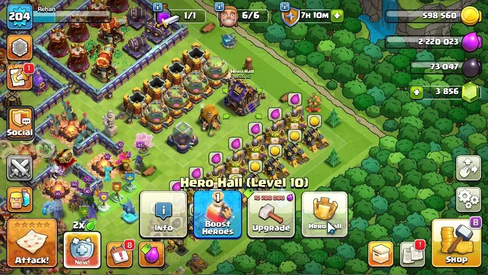 Clash of Clans Accounts High-End LV204|TH16-BH 10|HH 10|LimitedSkin|BK 70 AQ 95 GW 55 MP 60 RC 35 DD 12 BM 26 BC 24|3856 7
