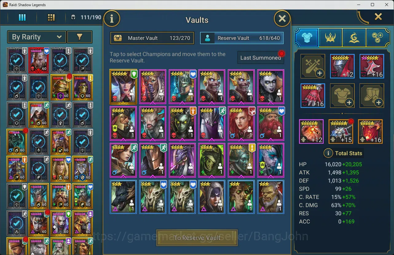 Raid: Shadow Legends Accounts Lv94 4,1M Power|3Mythic(Calamitus,Embrys,Nell)|38L image 10