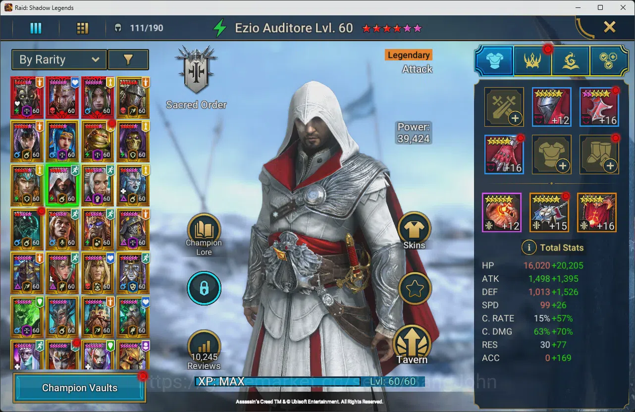 Raid: Shadow Legends Accounts Lv94 4,1M Power|3Mythic(Calamitus,Embrys,Nell)|38L image 12