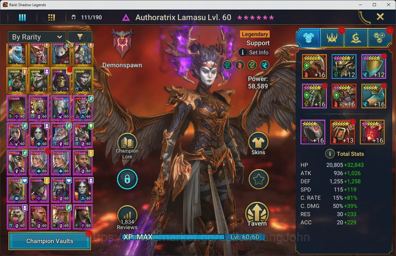 Raid: Shadow Legends Accounts Lv94 4,1M Power|3Mythic(Calamitus,Embrys,Nell)|38L image 13