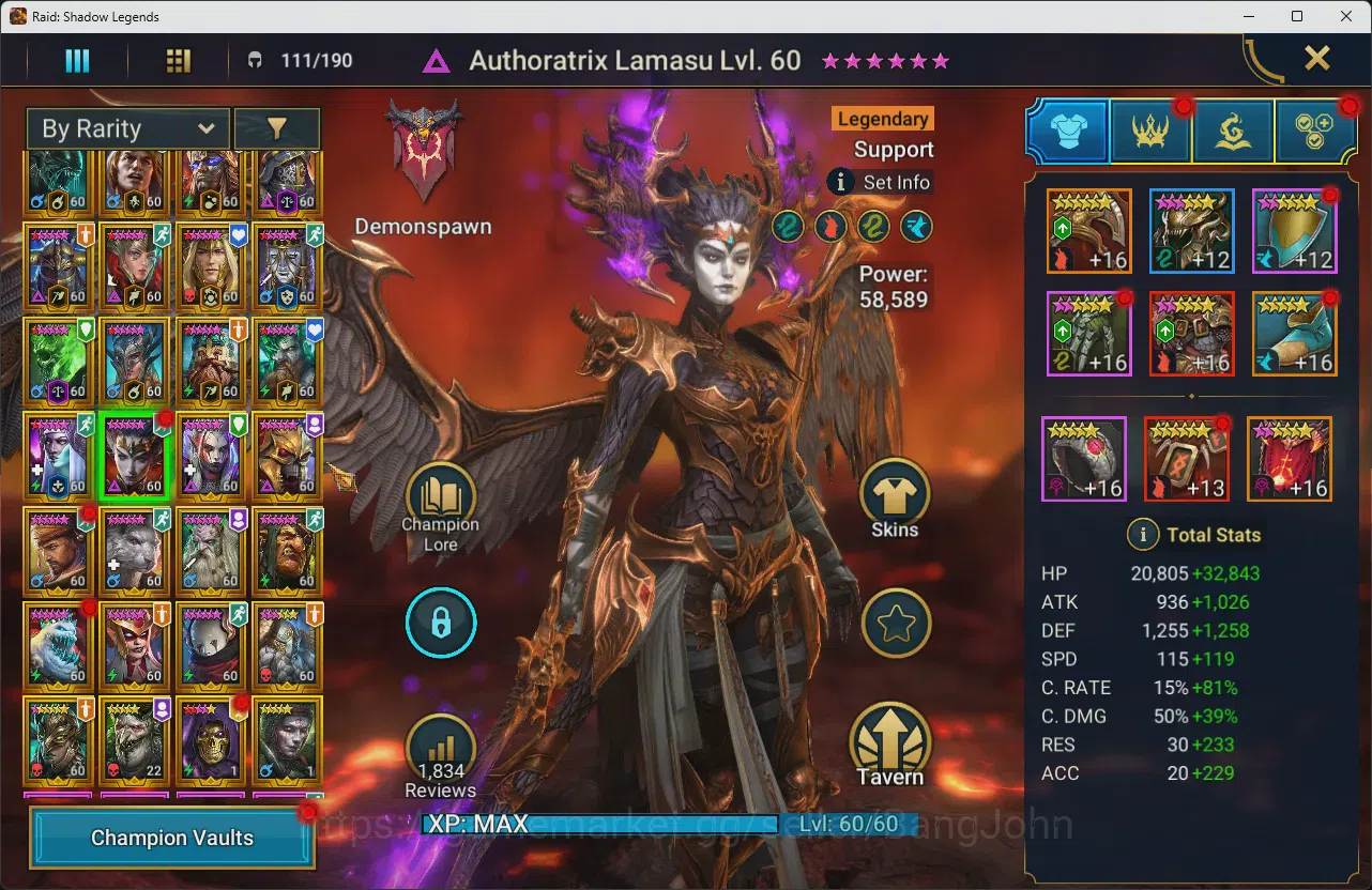Raid: Shadow Legends Accounts Lv94 4,1M Power|3Mythic(Calamitus,Embrys,Nell)|38L image 14