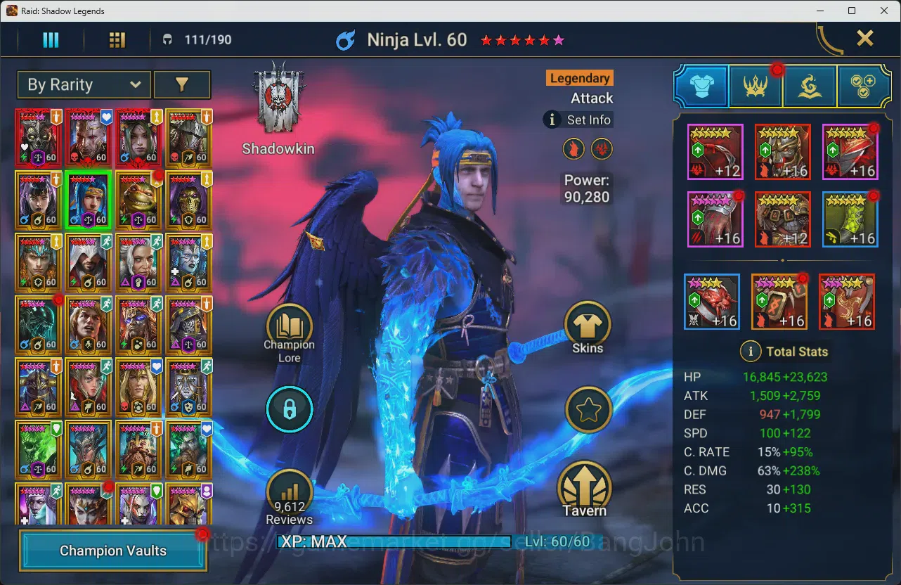Raid: Shadow Legends Accounts Lv94 4,1M Power|3Mythic(Calamitus,Embrys,Nell)|38L image 15