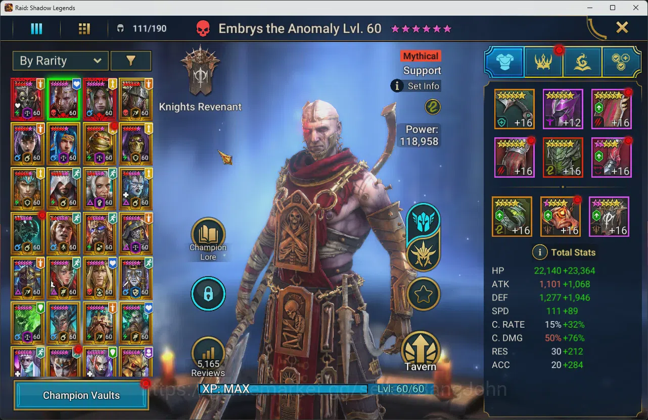 Raid: Shadow Legends Accounts Lv94 4,1M Power|3Mythic(Calamitus,Embrys,Nell)|38L image 17
