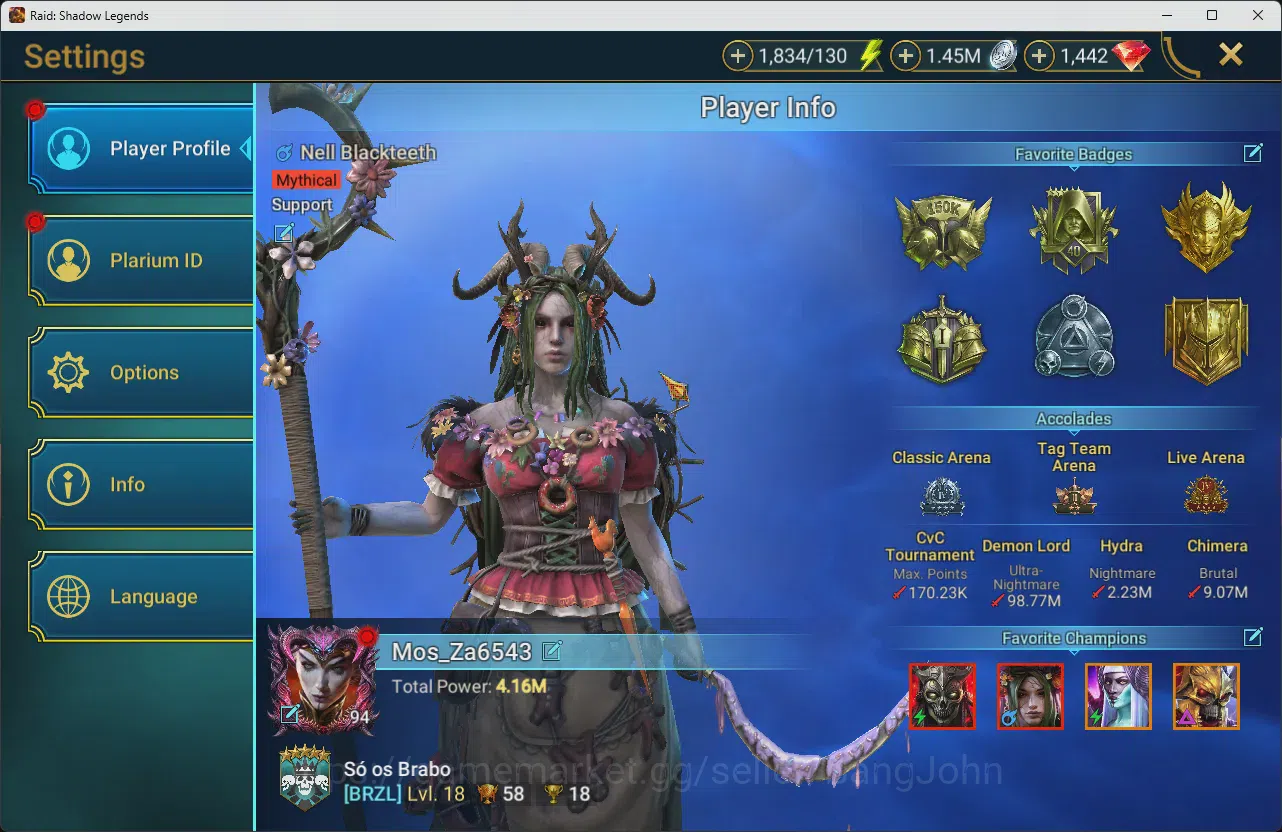 Raid: Shadow Legends Accounts Lv94 4,1M Power|3Mythic(Calamitus,Embrys,Nell)|38L image 19