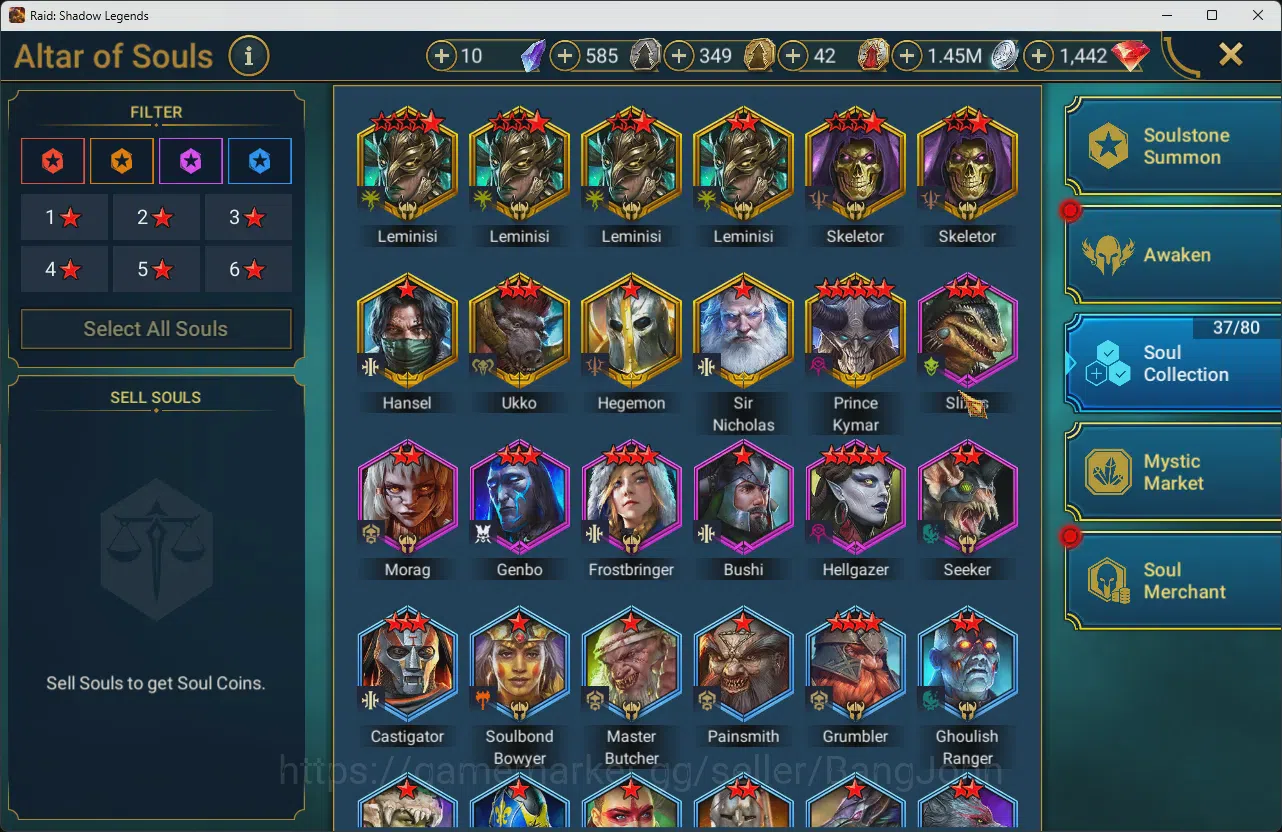 Raid: Shadow Legends Accounts Lv94 4,1M Power|3Mythic(Calamitus,Embrys,Nell)|38L image 5
