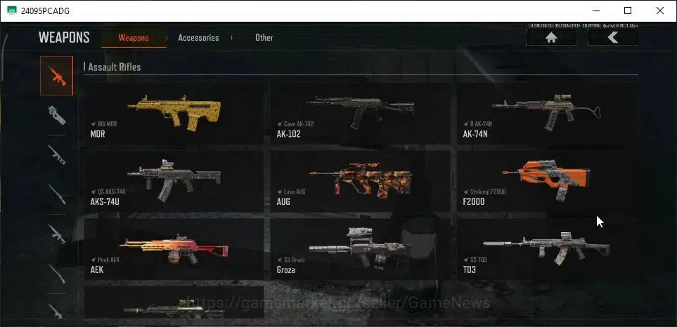 Arena Breakout Accounts High-End MOBILE Lv30|SV 35M|CV 19M|3 Set|B AK-74N,QS AKS-74U,Peak AEK,SS Groza,SS T03,Etc|HLC 5