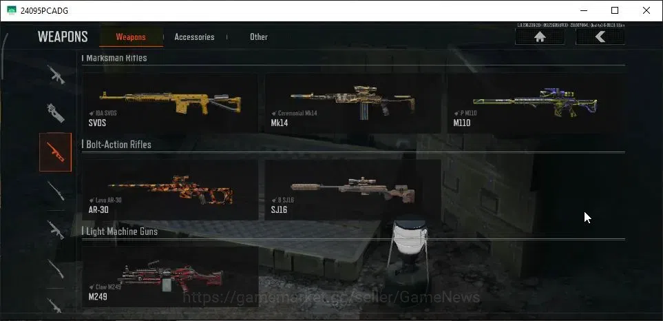 Arena Breakout Accounts High-End MOBILE Lv30|SV 35M|CV 19M|3 Set|B AK-74N,QS AKS-74U,Peak AEK,SS Groza,SS T03,Etc|HLC 7