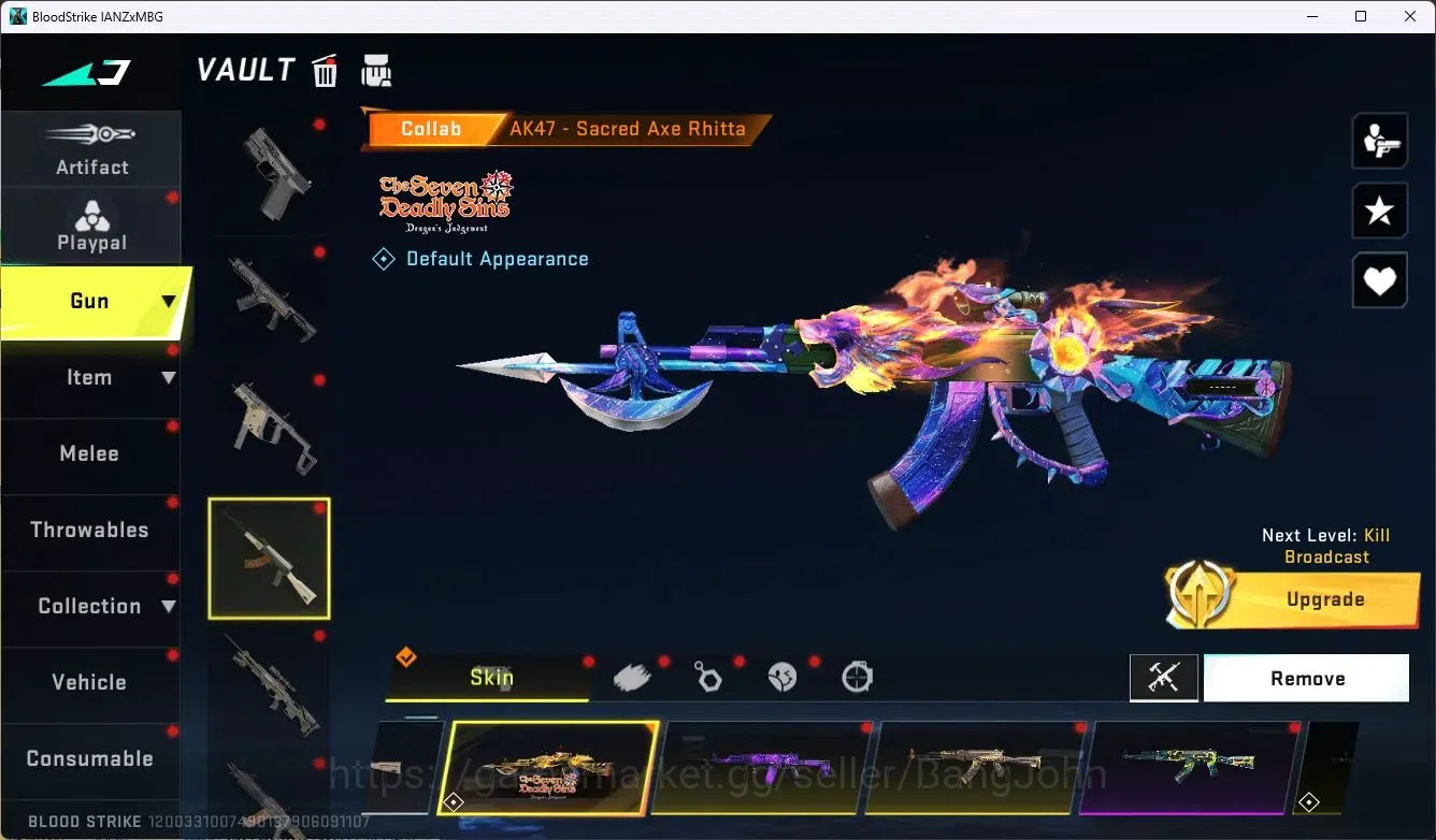 Blood Strike Accounts ASIA |1 Eternal|7 Collab Gun 7DS/EVA/TR|6 Limited image 7
