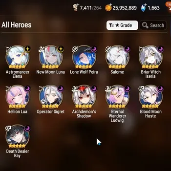 Epic Seven Accounts High-End Global UnVerif|11 ML (NM Luna,BW Iseria,Salome,Etc)+Estelle,Aube,Ivana,Setsuka,Etc|Poh+Bless