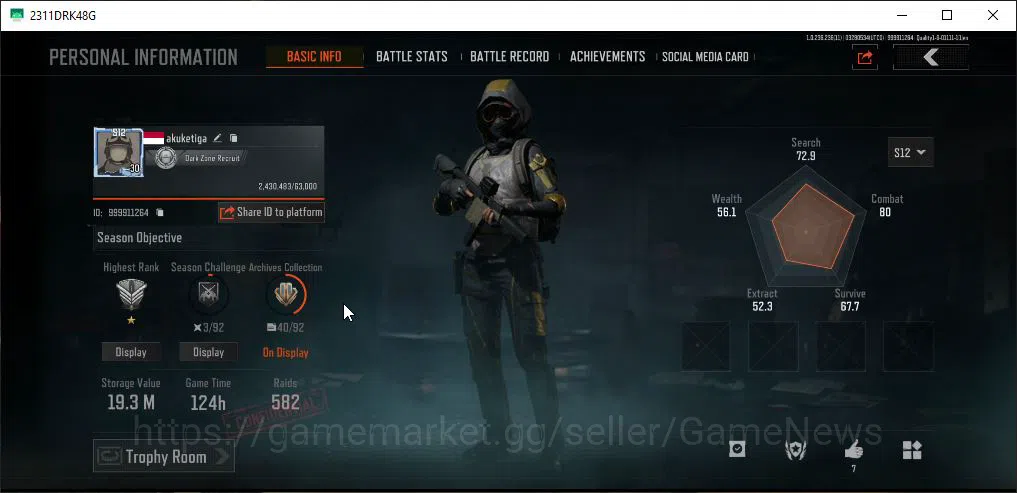 Arena Breakout Accounts Starter MOBILE Lv30|SV 19M|CV 11M|Royal Guard|LR-AR1 Decree|AK-12 GM,MCX Ceremonial,MK14 2