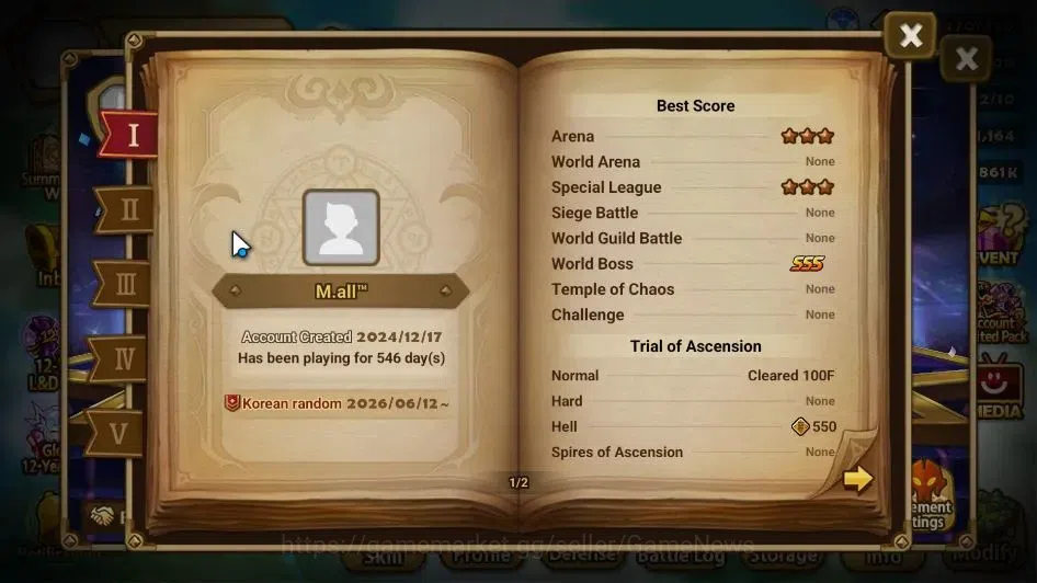 Summoners War: Sky Arena Accounts GLOBAL Lv 100|2 LD[Nicki,Nyx]|16 Total NB5[Laika,R image 3