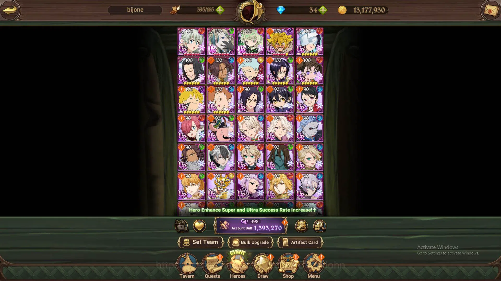 The Seven Deadly Sins: Grand Cross Accounts Others GLOBAL|1.3M CC|5 UR Salos,Sabunak,WK Gowther,GoT Thor,DK 9