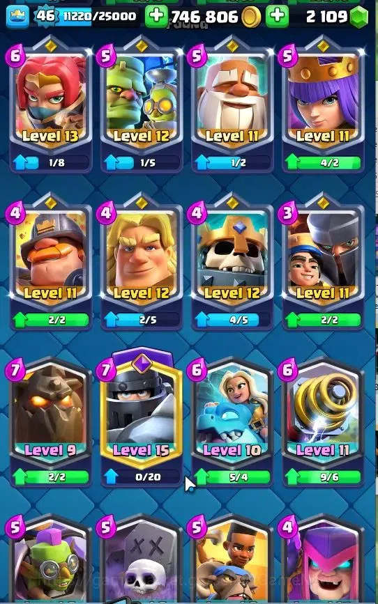 Clash Royale Accounts Lv 46|Trophy 9564|KTL 14|TotalCard 121|3 Max|1 Her image 13
