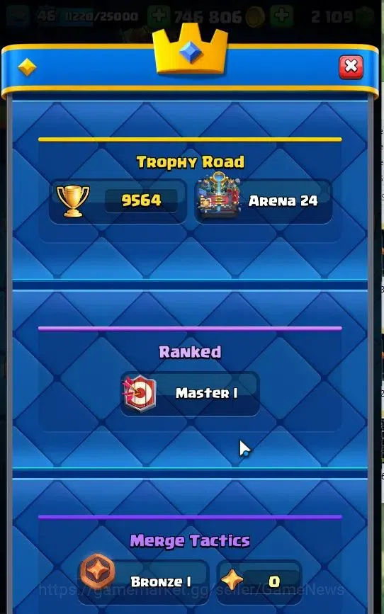 Clash Royale Accounts Lv 46|Trophy 9564|KTL 14|TotalCard 121|3 Max|1 Her image 3