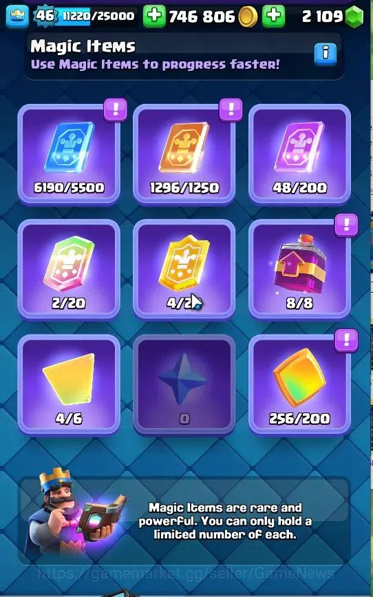 Clash Royale Accounts Lv 46|Trophy 9564|KTL 14|TotalCard 121|3 Max|1 Her image 7