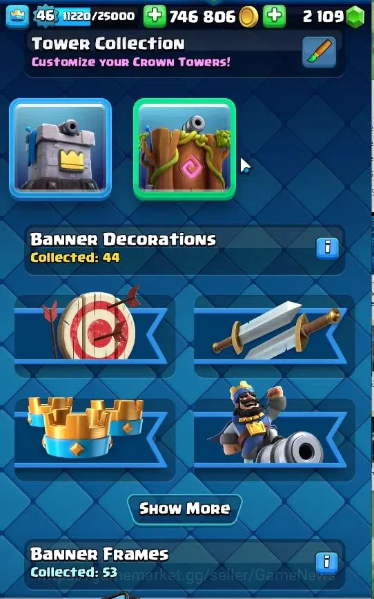 Clash Royale Accounts Lv 46|Trophy 9564|KTL 14|TotalCard 121|3 Max|1 Her image 9