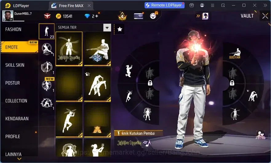 Free Fire Accounts Indonesia | Vault 90 | EVO XM8-Destiny Guardian| E image 13